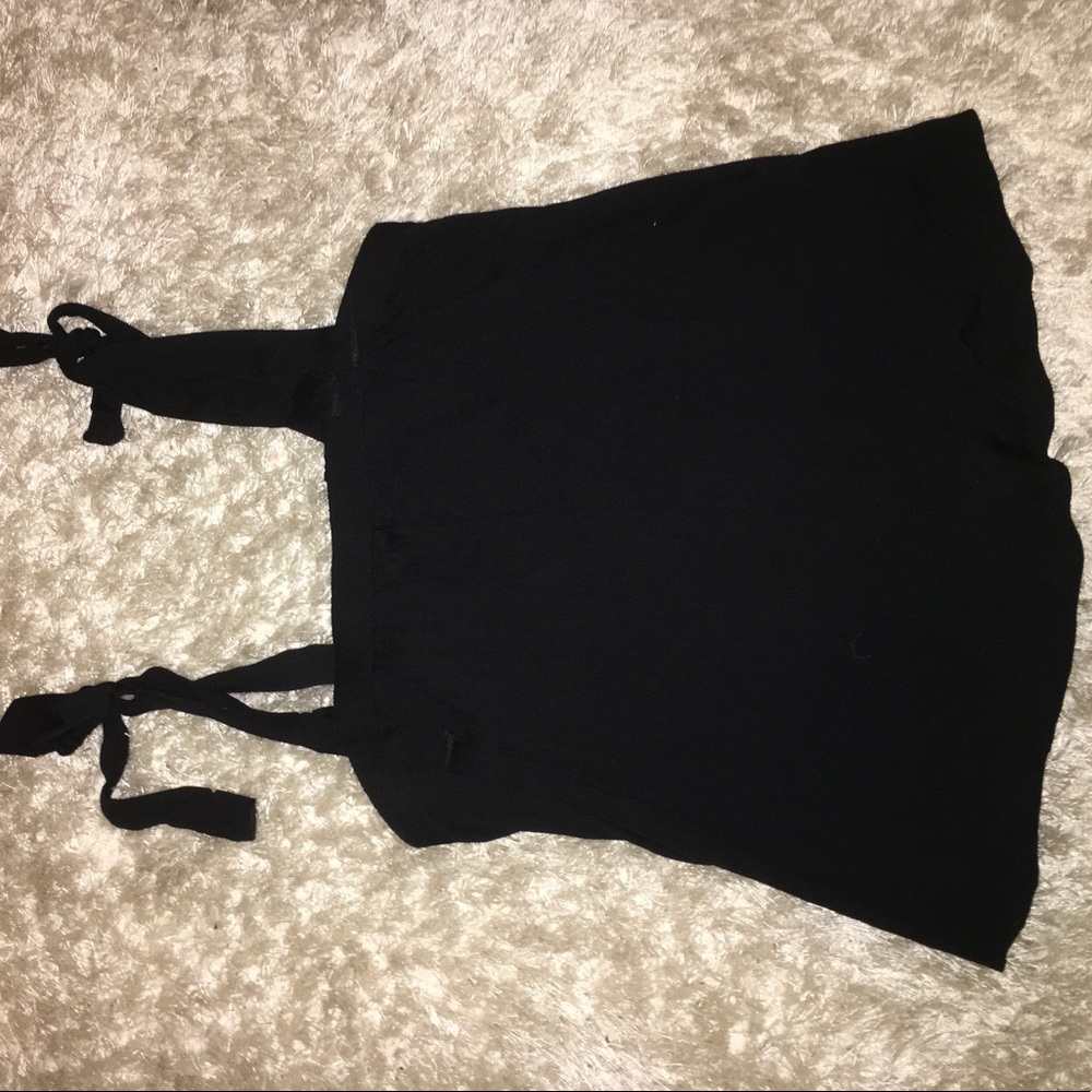 Black tank top with ties